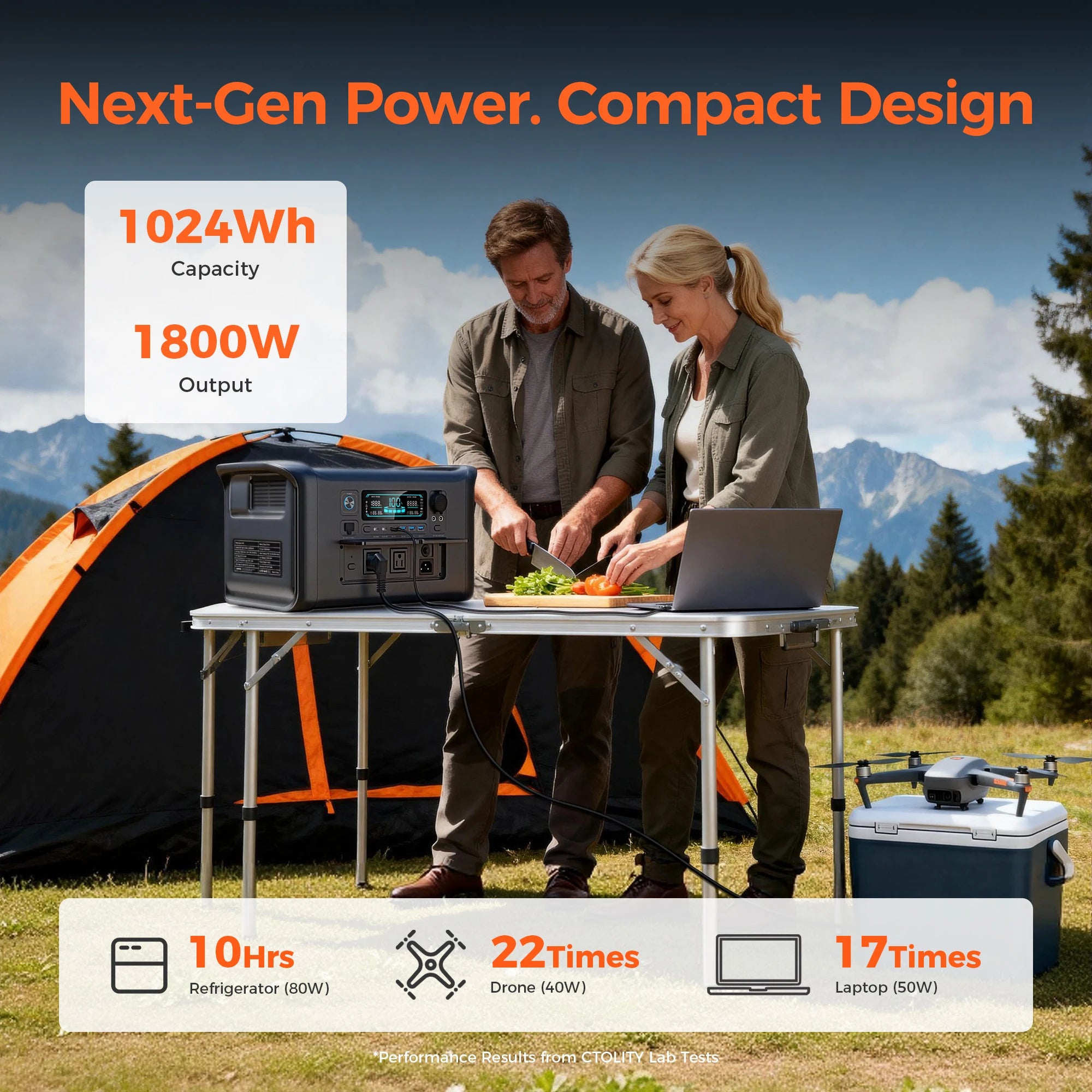 Portable Power Station AP2000 2400W LiFePO4 Solar Generator UPS Backup Battery