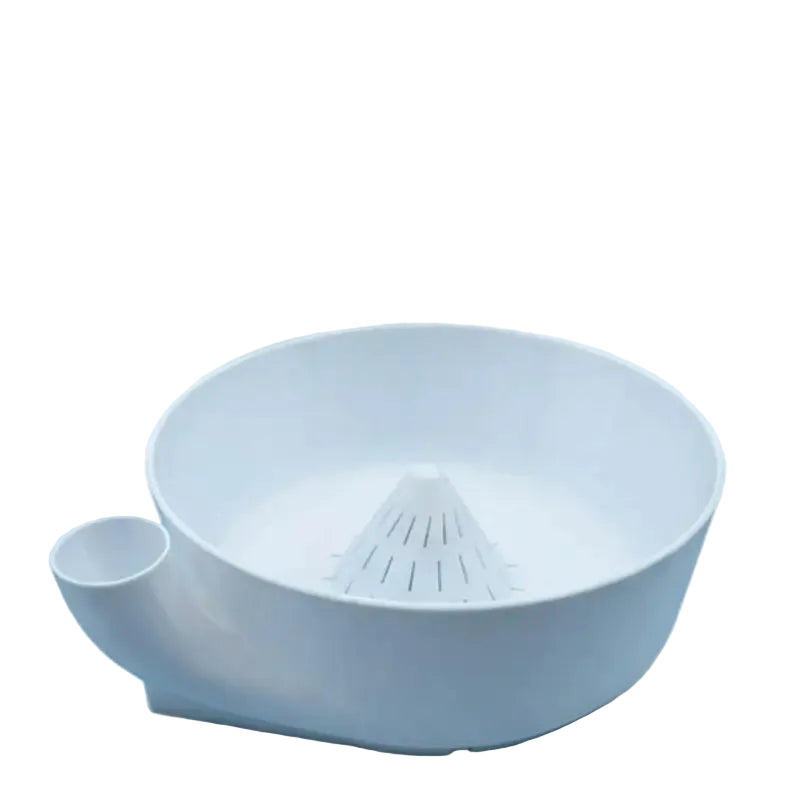 Draining Colander 18 cm Fruit and Vegetable Washing Basket Sink Strainer - White