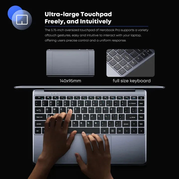Laptop Computer 14.1 Inch Full HD IPS Display 16GB RAM 2TB SSD Windows 11
