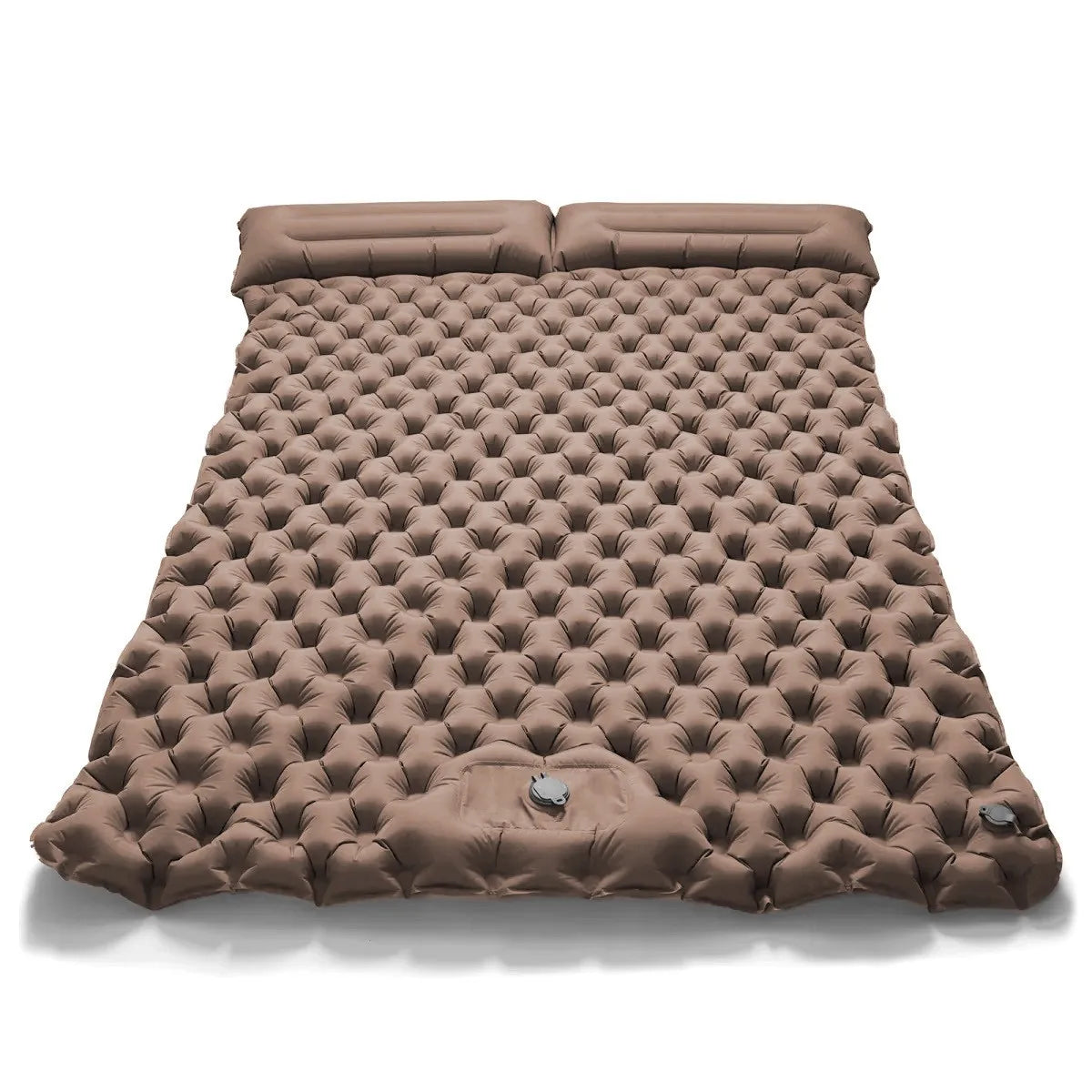 Camping Sleeping Pad Double Inflatable Mattress 200cm Portable Ultralight Folding Bed - Desert Yellow