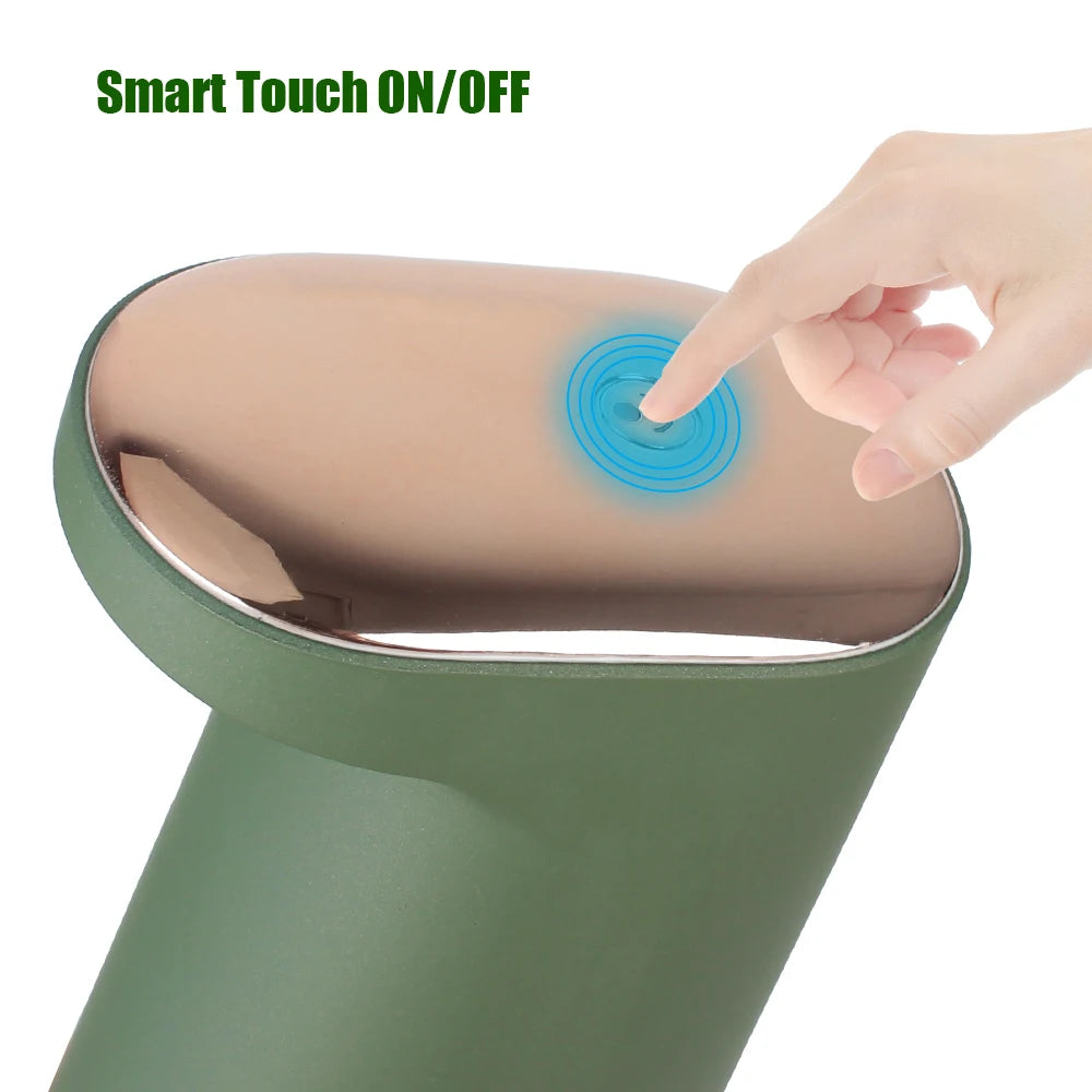 450ml Automatic Foaming Soap Dispenser USB Rechargeable Touchless Sensor Hand Soap Dispenser – Green
