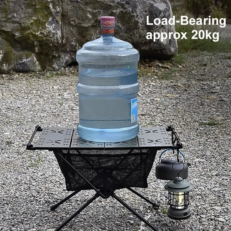 Camping Folding Table Portable Aluminum Alloy Lightweight Outdoor Table 59cm - Army Green