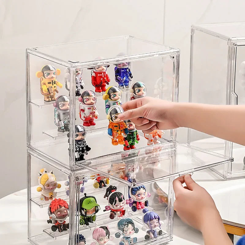 Acrylic Storage Display Box – Large Capacity Clear Organizer with Door - Medium