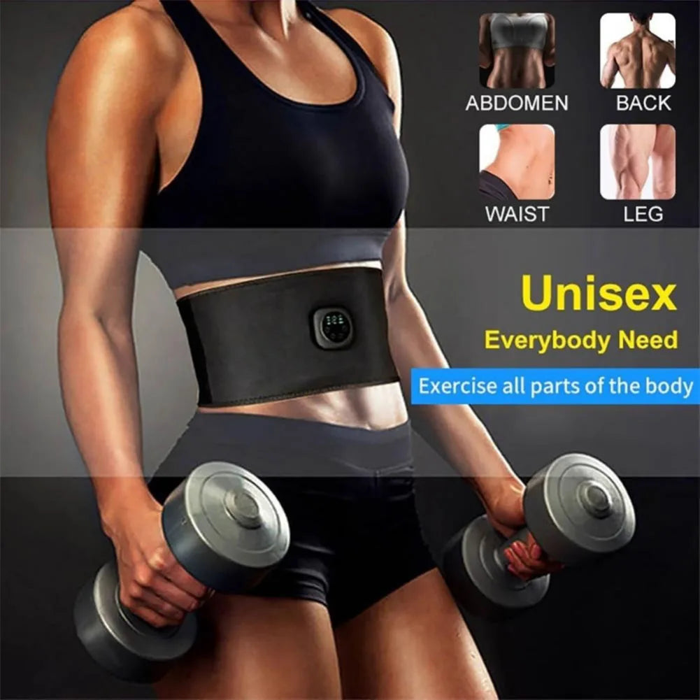 Waist Trainer Rechargeable USB Abdominal Exerciser Electric Vibration Fitness Belt
