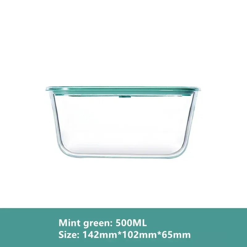 2800ml Heat Resistant Glass Food Storage Container with Airtight Lid Microwave Oven Safe Fresh Keeper Bowl – Grey