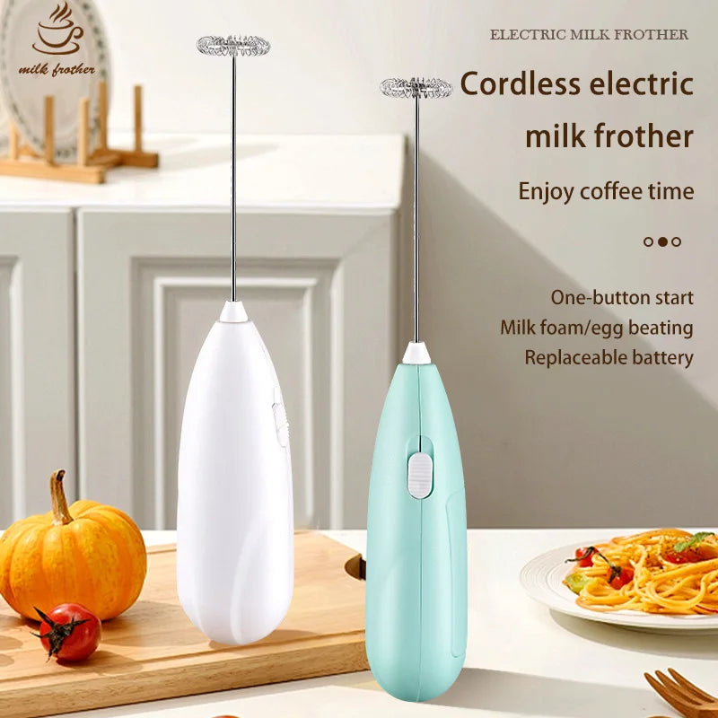 Electric Milk Frother 8000RPM USB Rechargeable Coffee Foam Maker – Green