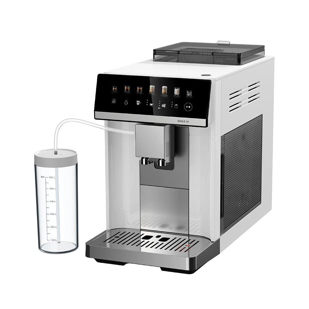Coffee Machine 20 Bar Automatic Espresso Maker with Integrated Grinder and Milk Frother – White