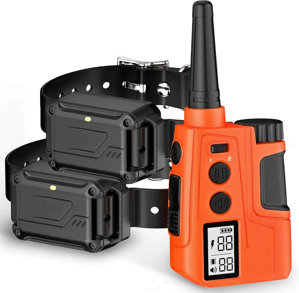 Dog Training Collar Rechargeable Waterproof Remote Trainer 600 m Range with Adjustable Beep and Vibration - Dual