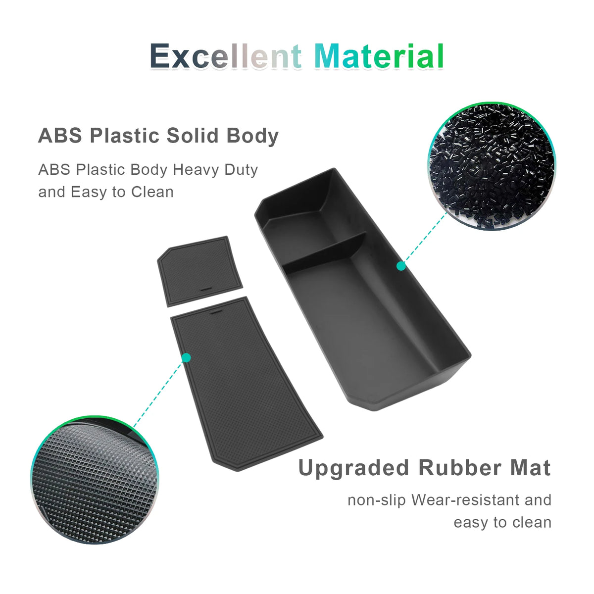 Car Console Storage Box ABS Central Organiser Tray