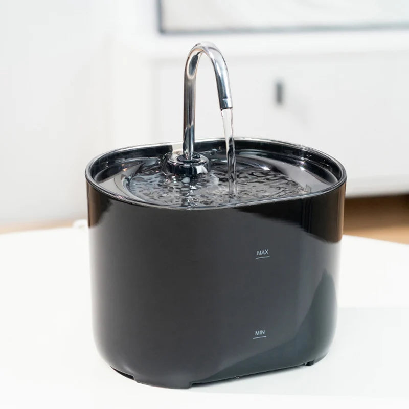 Cat Water Fountain 2.2L Pet Water Dispenser with Filter and Quiet Pump - Clear