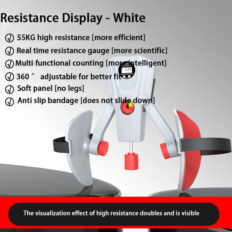 Kegel Trainer Adjustable 55kg Resistance Pelvic Floor Inner Thigh Exerciser Compact Fitness Tool - White