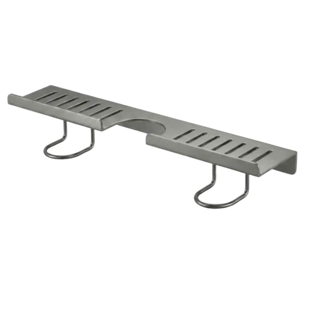 Bathroom Storage Rack 50cm No Drill Wall Mounted Carbon Steel Shelf - Grey