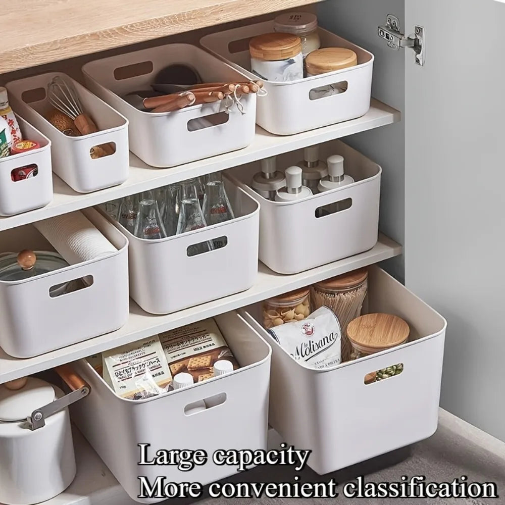 Storage Basket 10 Piece Plastic Desktop Organiser for Kitchen Bathroom and Office