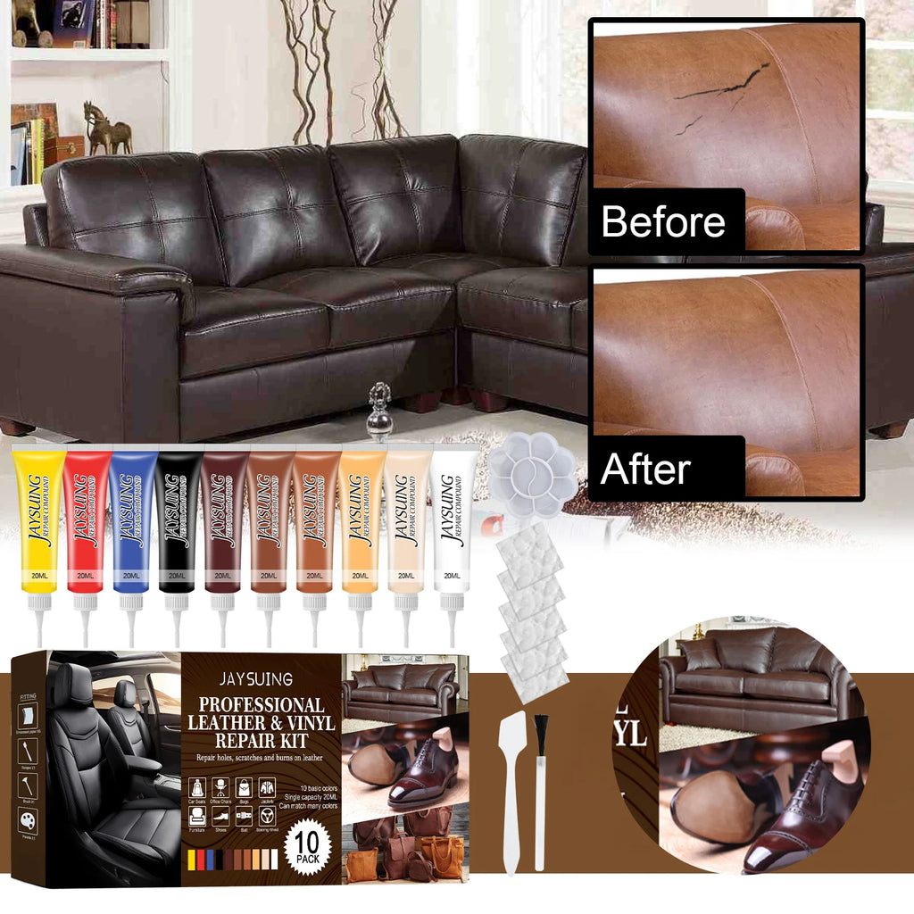 Leather Repair Kit Leather Vinyl Repair Kit Vinyl and Leather Repair Kit for Bag Shoes Furniture Cleaning Protecting
