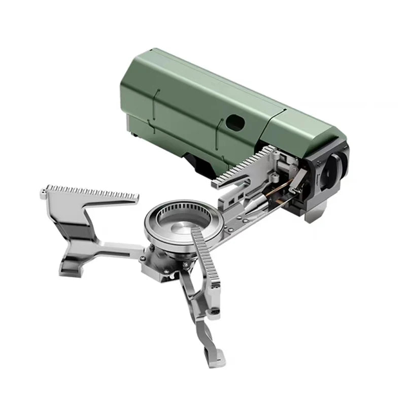 Camping Gas Stove 2670W Portable Folding Butane Burner Cooking System - Green