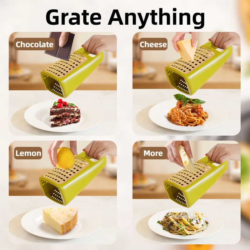 Double Grater Multifunctional Stainless Steel Cheese & Zest Grater – Green