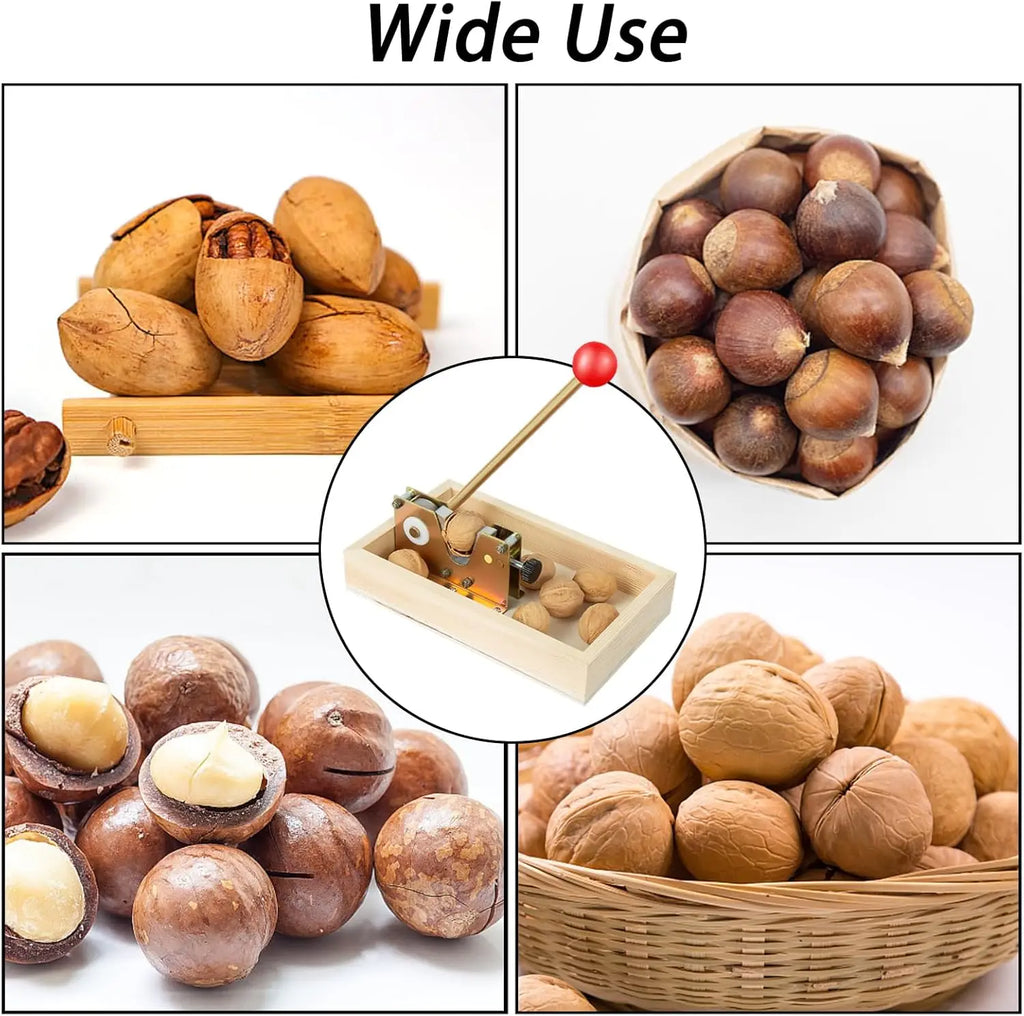 Nutcracker Heavy Duty Manual Nut Opener Stainless Steel Cracker Tool for Walnuts Pecans Hazelnuts