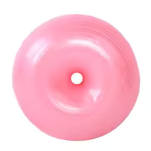 Donut Yoga Ball PVC Inflatable Balance Trainer 50cm with Pump for Core Stability Training - Pink