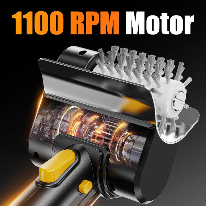 Electric Grill Cleaning Brush 450RPM Cordless Rechargeable 3 Speed BBQ Cleaner with 3 Brush Heads