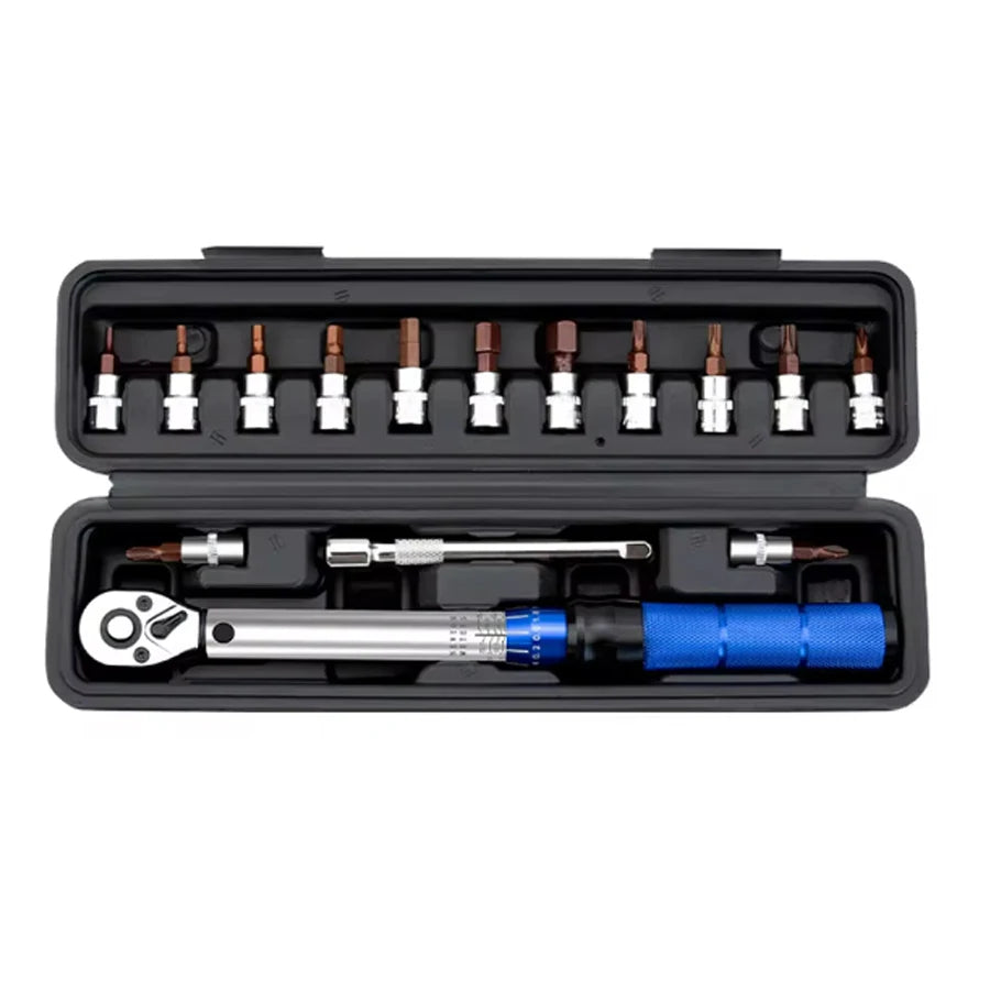 Torque Wrench Portable Adjustable 1/4 Inch Ratchet Torque Tool 2-24Nm Precision Multi Function Repair Kit