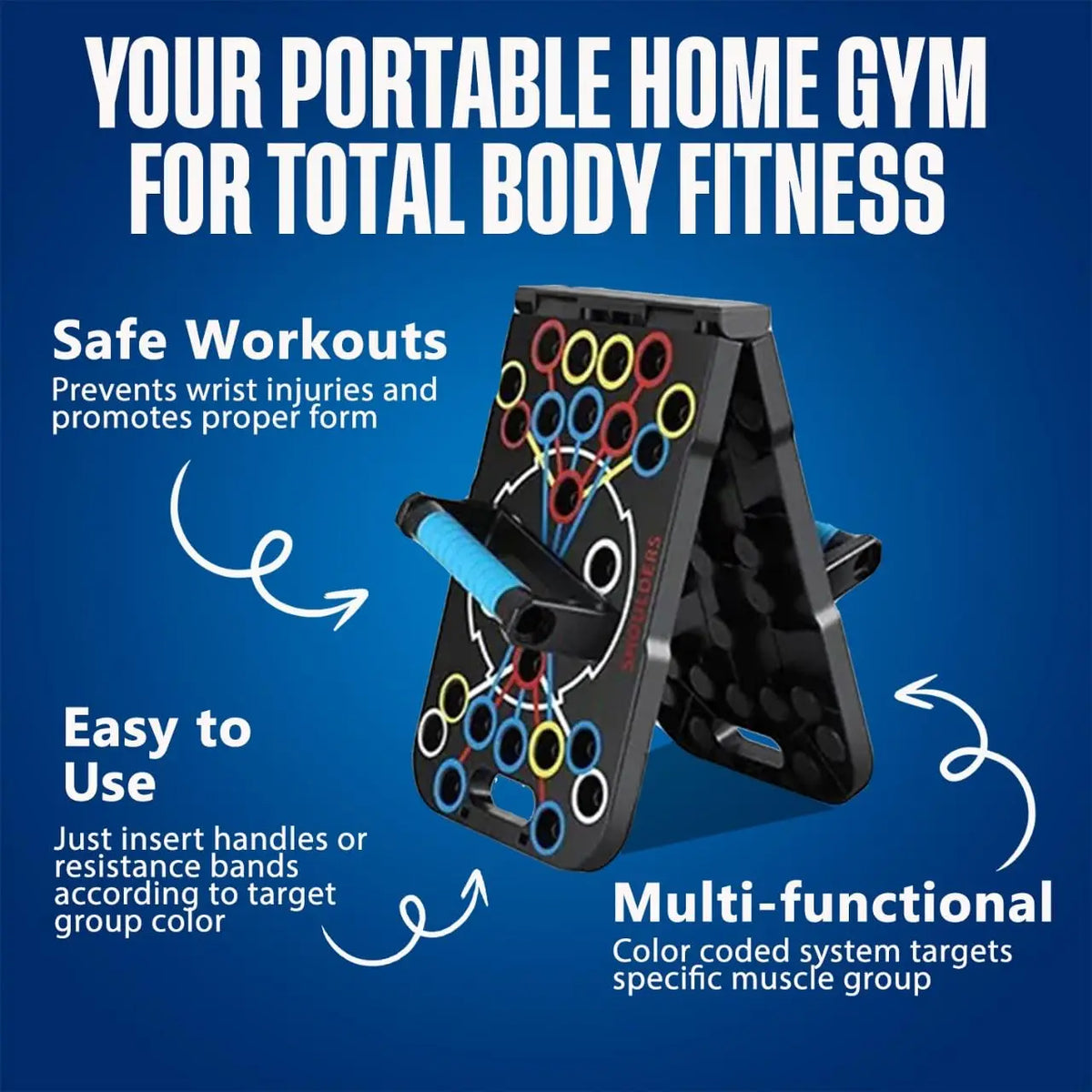 Push Up Support Board Multifunctional Foldable Training Board for Chest and Abdominal Workouts