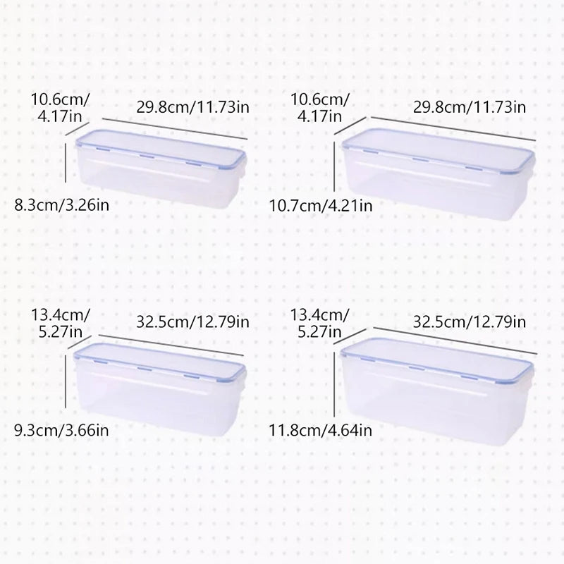 XL Plastic Bread Loaf Storage Container Airtight Bread Box with Lid