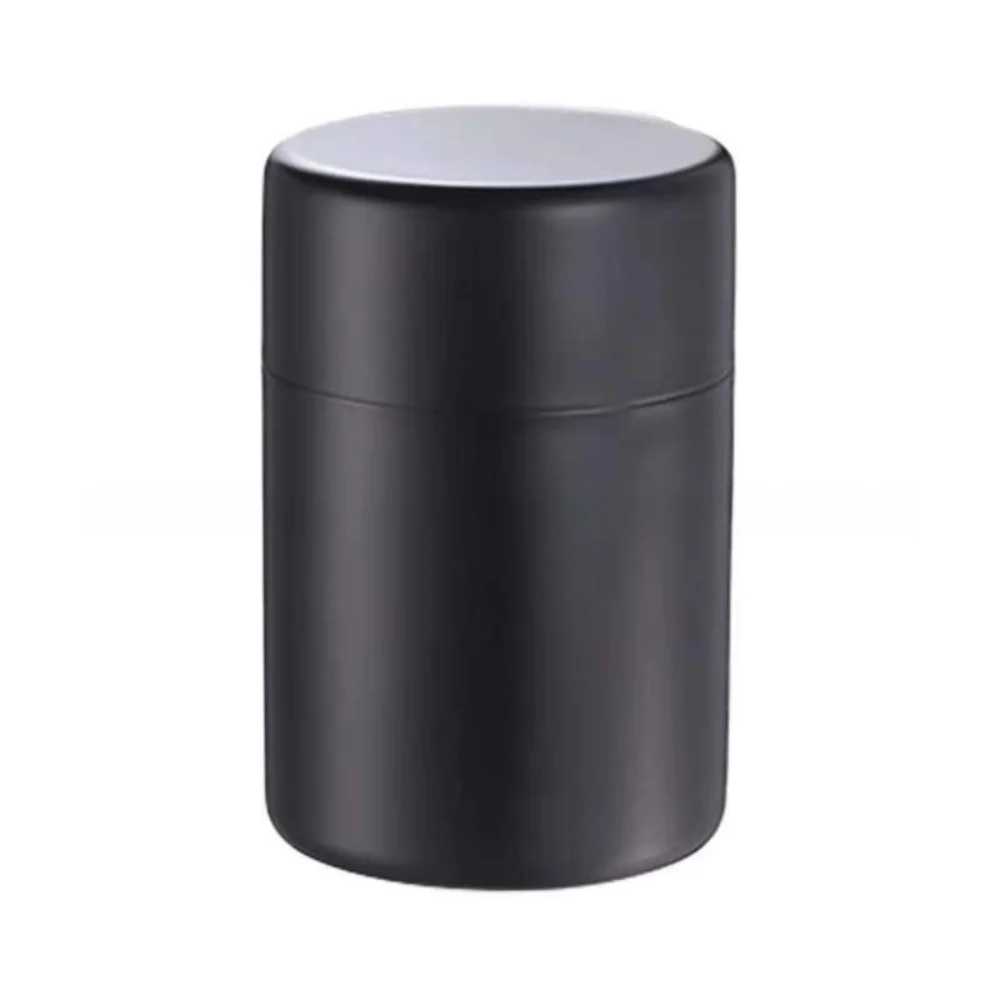 400ml Stainless Steel Tea Storage Canister Airtight Moisture Proof Coffee Tea Container – Black