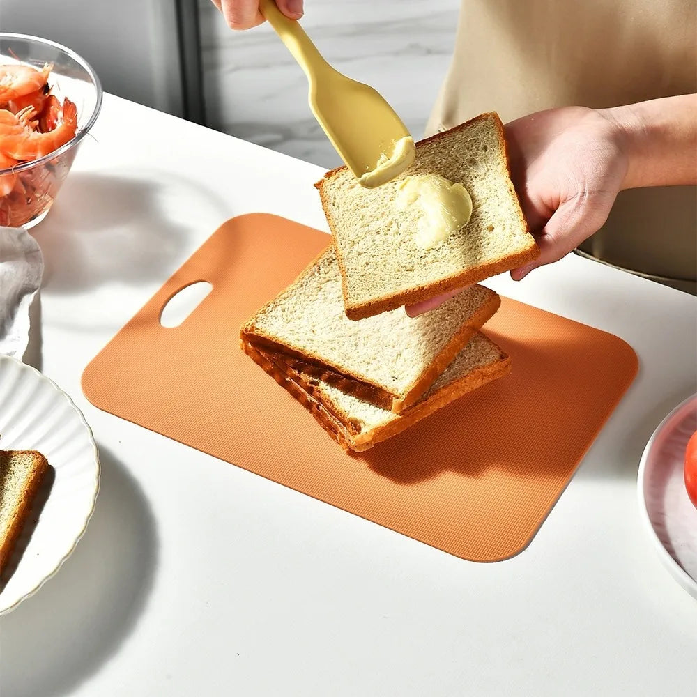 3 Piece Flexible Cutting Board Set Colour Coded Plastic Chopping Mats for Meat Vegetables Fruits and Food Preparation