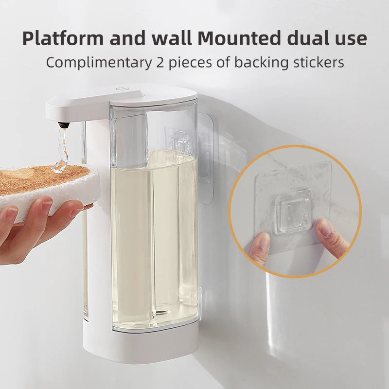 Automatic Soap Dispenser 500 mL Touchless Sensor Rechargeable Pump - Black
