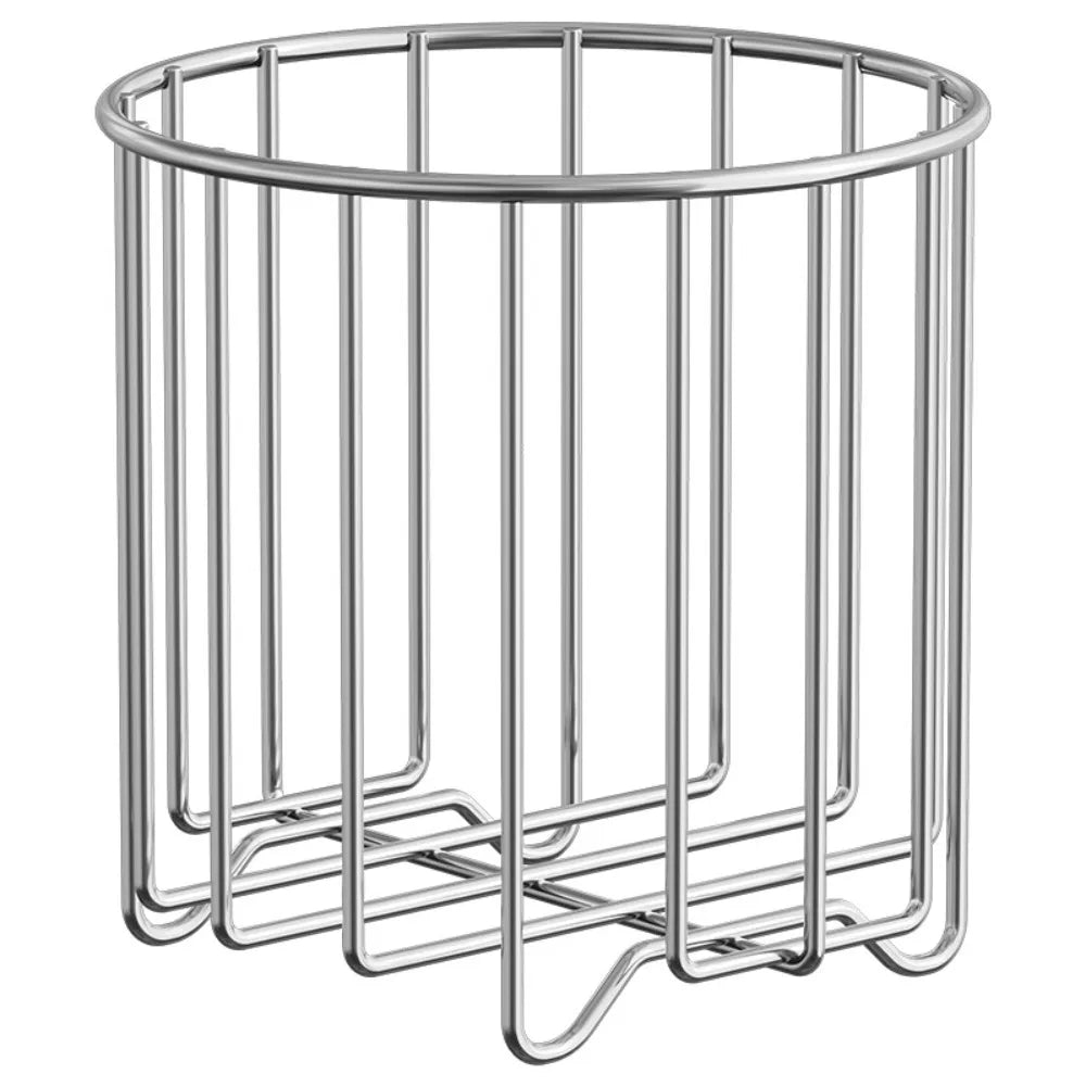 304 Stainless Steel Round Trash Bag Holder Kitchen Sink Garbage Bag Rack Countertop Waste Organizer