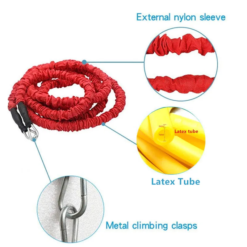 Resistance Training Rope Heavy Duty Speed Strength Pull Band Fitness Trainer - 2m 50LB