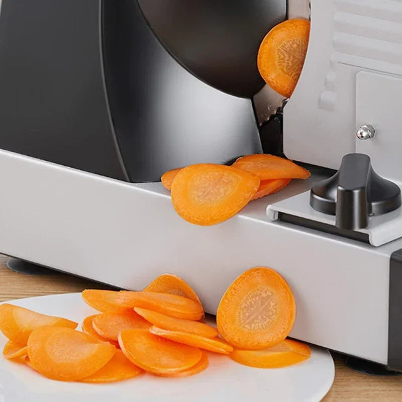 Food Slicer 200W Electric Slicing Machine 190mm Stainless Steel Cutting Wheel – Light Grey