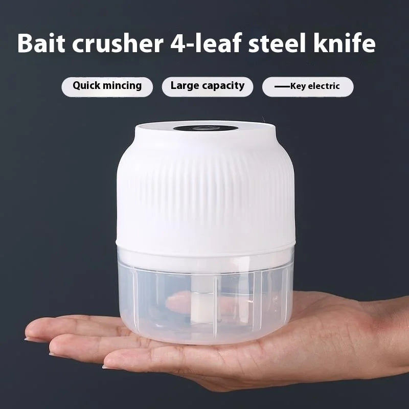 Electric Food Chopper 300mL USB Rechargeable Mini Garlic Meat Vegetable Grinder – Blue