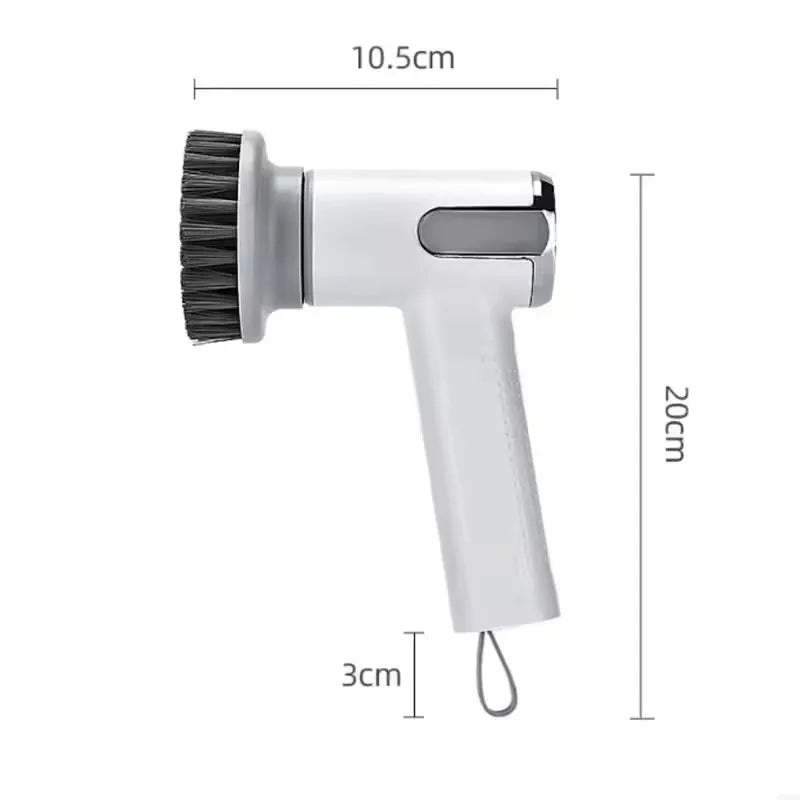 Electric Cleaning Brush 4 in 1 Cordless Spin Scrubber Waterproof Rechargeable - White