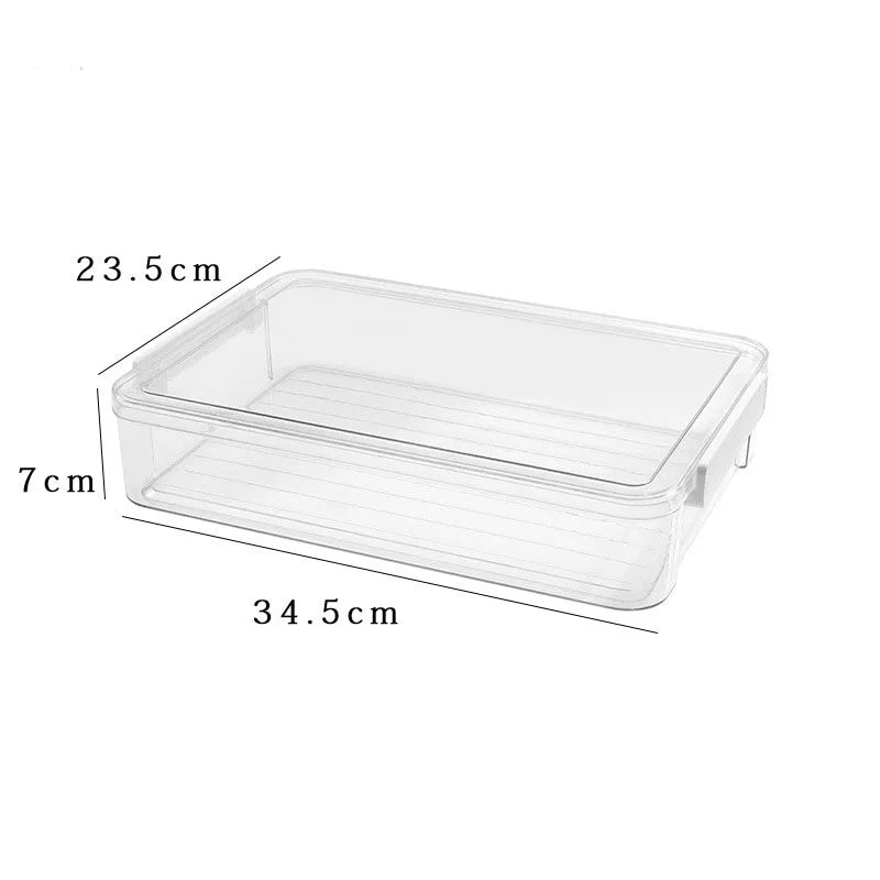 Clear PET A4 Document Storage Box with Lid Stackable Waterproof Desktop File Organizer – High