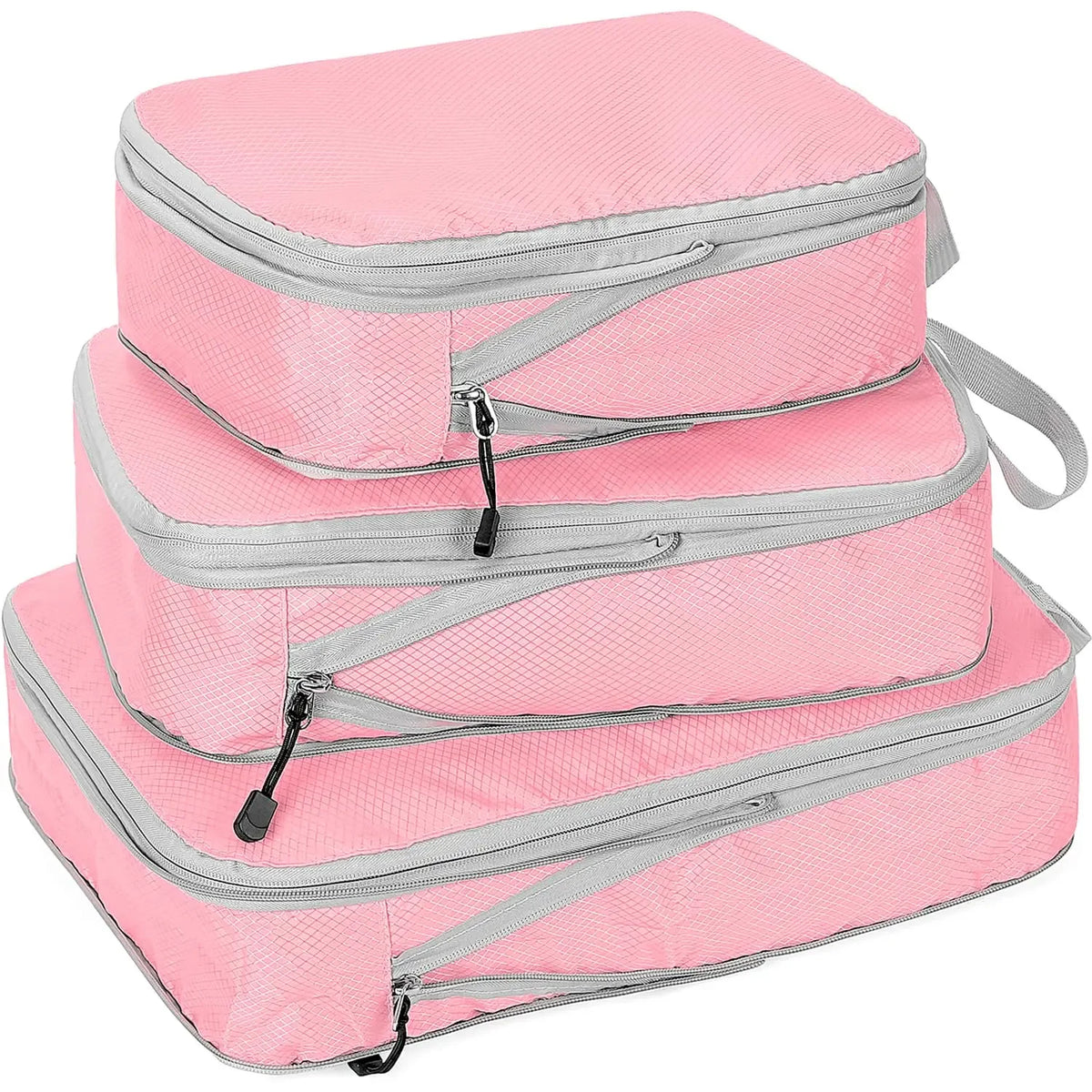 3PCS Set Travel Luggage Organizer Compression Packing Cubes for Carry on Luggage Large Capacity Suitcase Waterproof Storage Bags