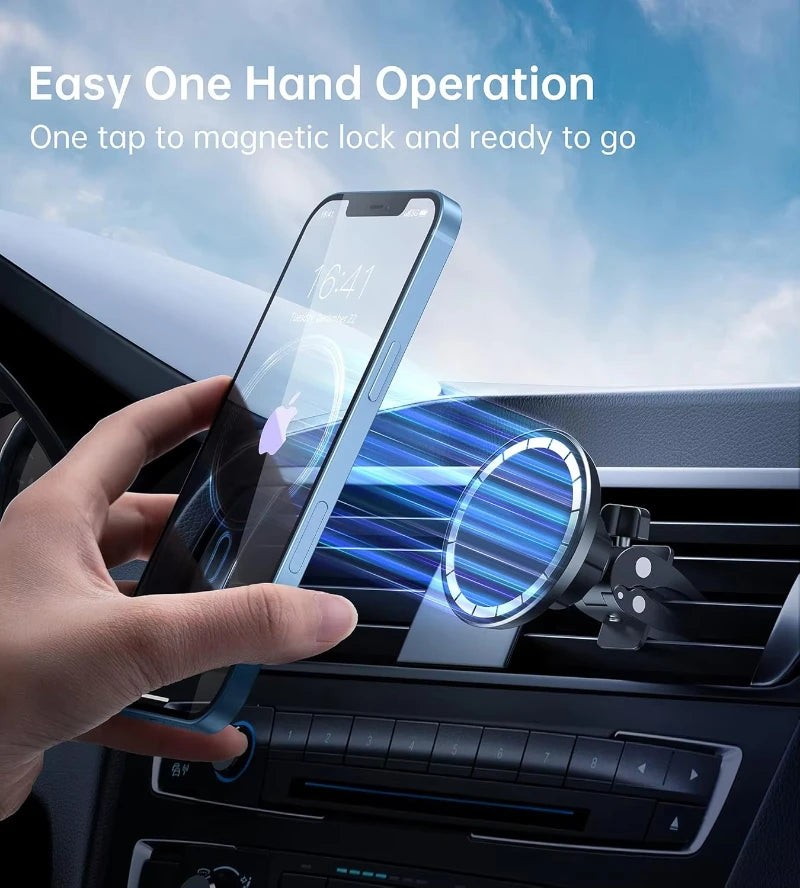 Phone Holder Adjustable Air Vent Mount One-Hand Operation Rotating Device Bracket Universal Fit