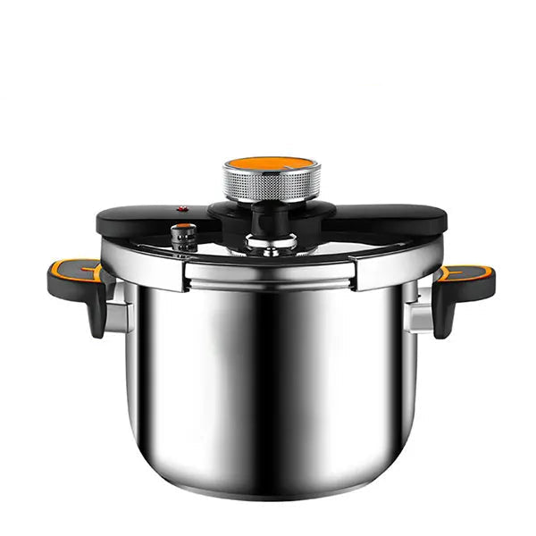 8L Stainless Steel Pressure Cooker –  One-Hand Locking Multi-Cooker for Gas & Induction Stove