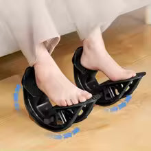 Foot Stretcher Rocker Board Portable Calf Ankle Stretching Balance Trainer Massage Fitness Tool - Black