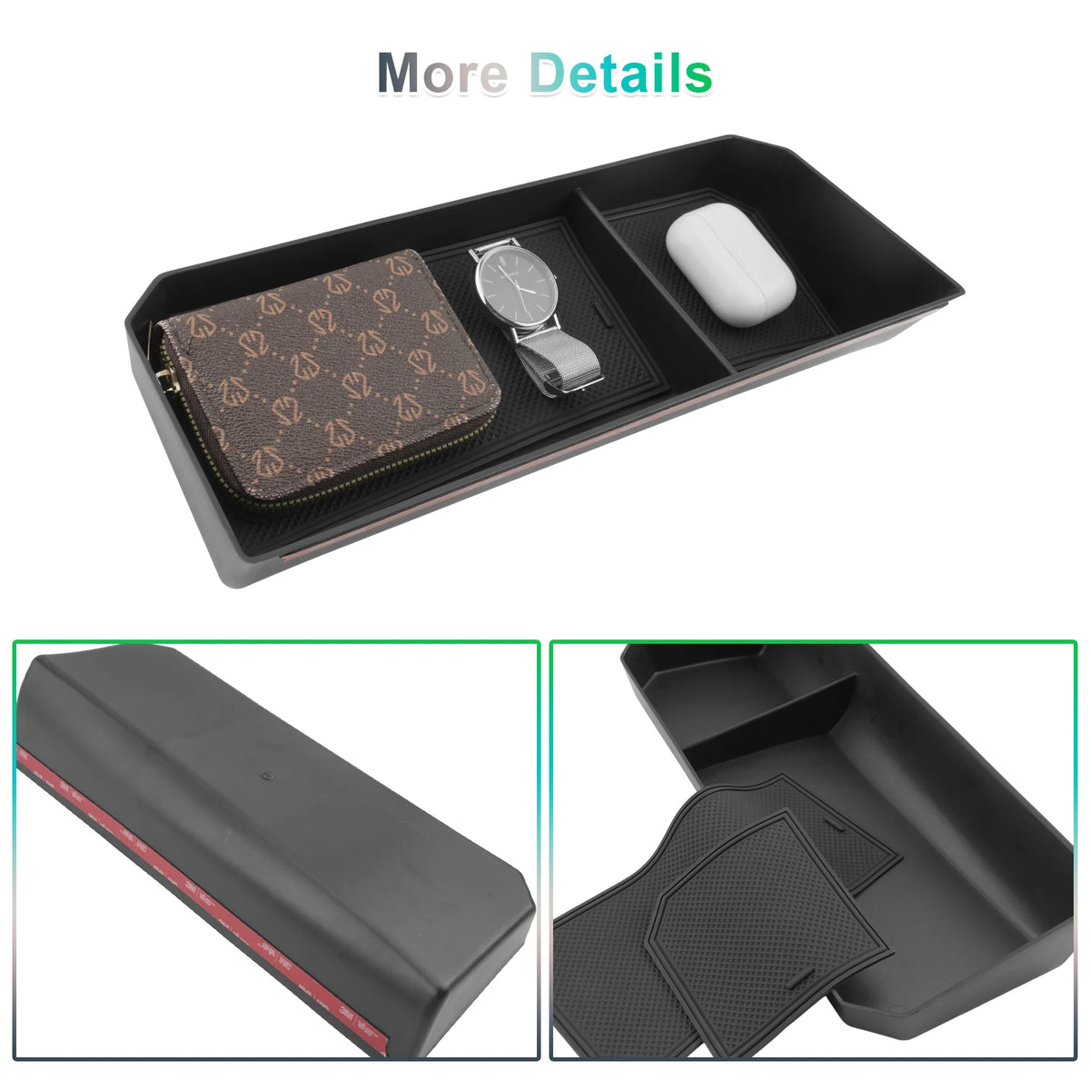 Car Console Storage Box ABS Central Organiser Tray