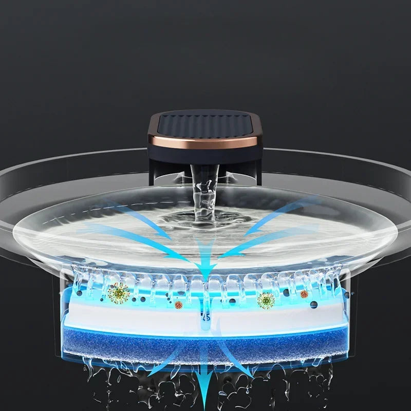 Pet Water Fountain 3L Automatic Motion Sensor Drinking Dispenser with LED Light and Quiet Pump