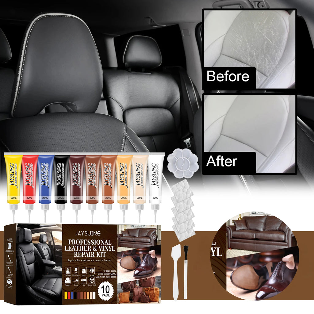 Leather Repair Kit Leather Vinyl Repair Kit Vinyl and Leather Repair Kit for Bag Shoes Furniture Cleaning Protecting