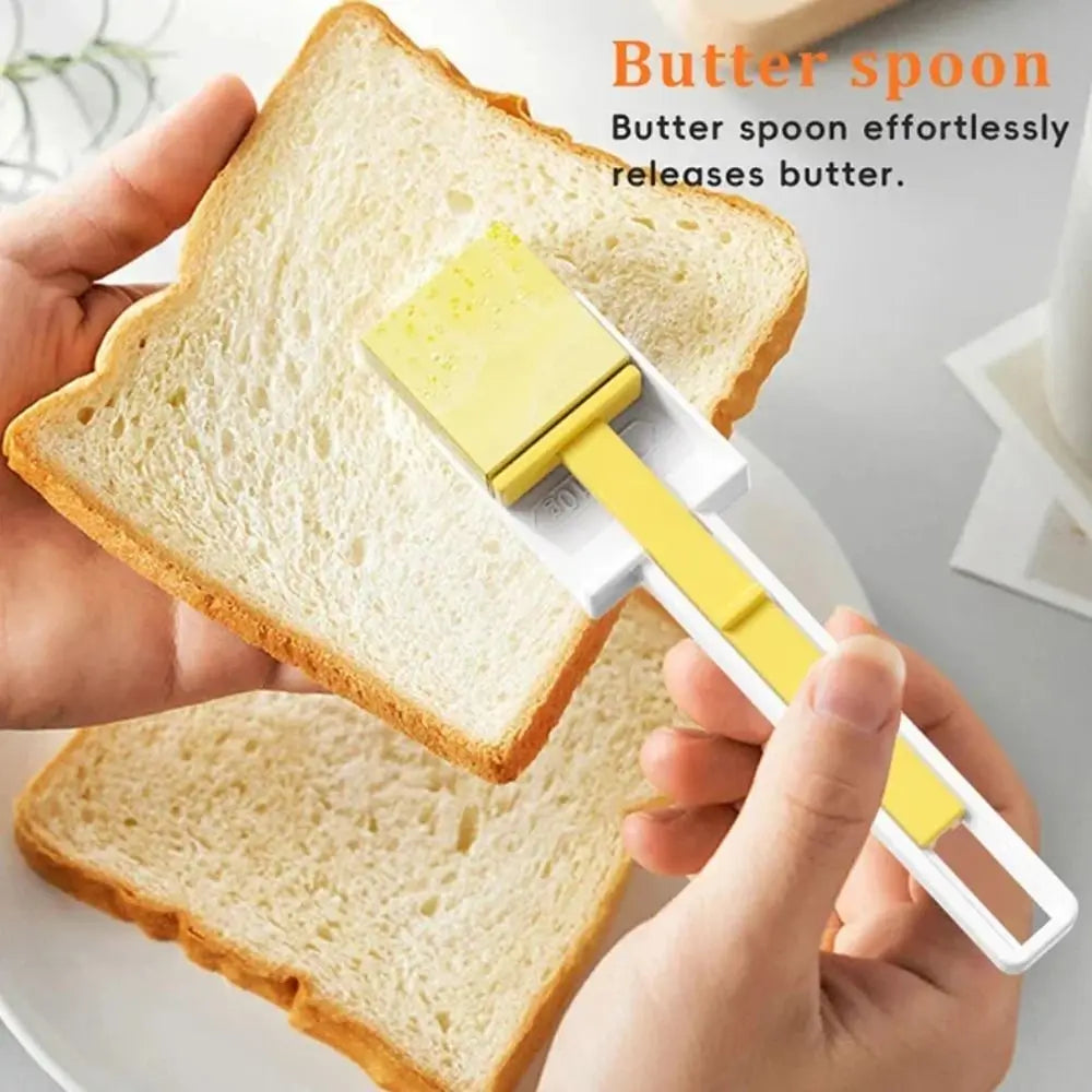 Butter Storage Box with Clear Lid Butter Keeper Cheese Container with Spreader – White