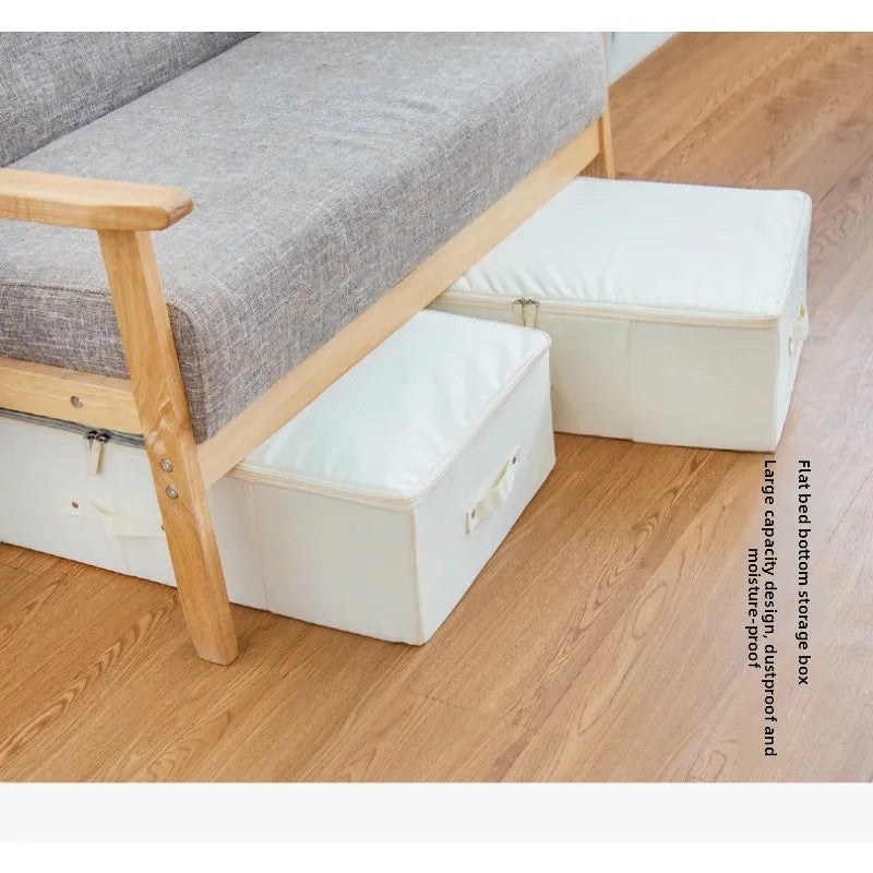Storage Box Under Bed Clothing Organiser with Zipper Closure and Side Handles