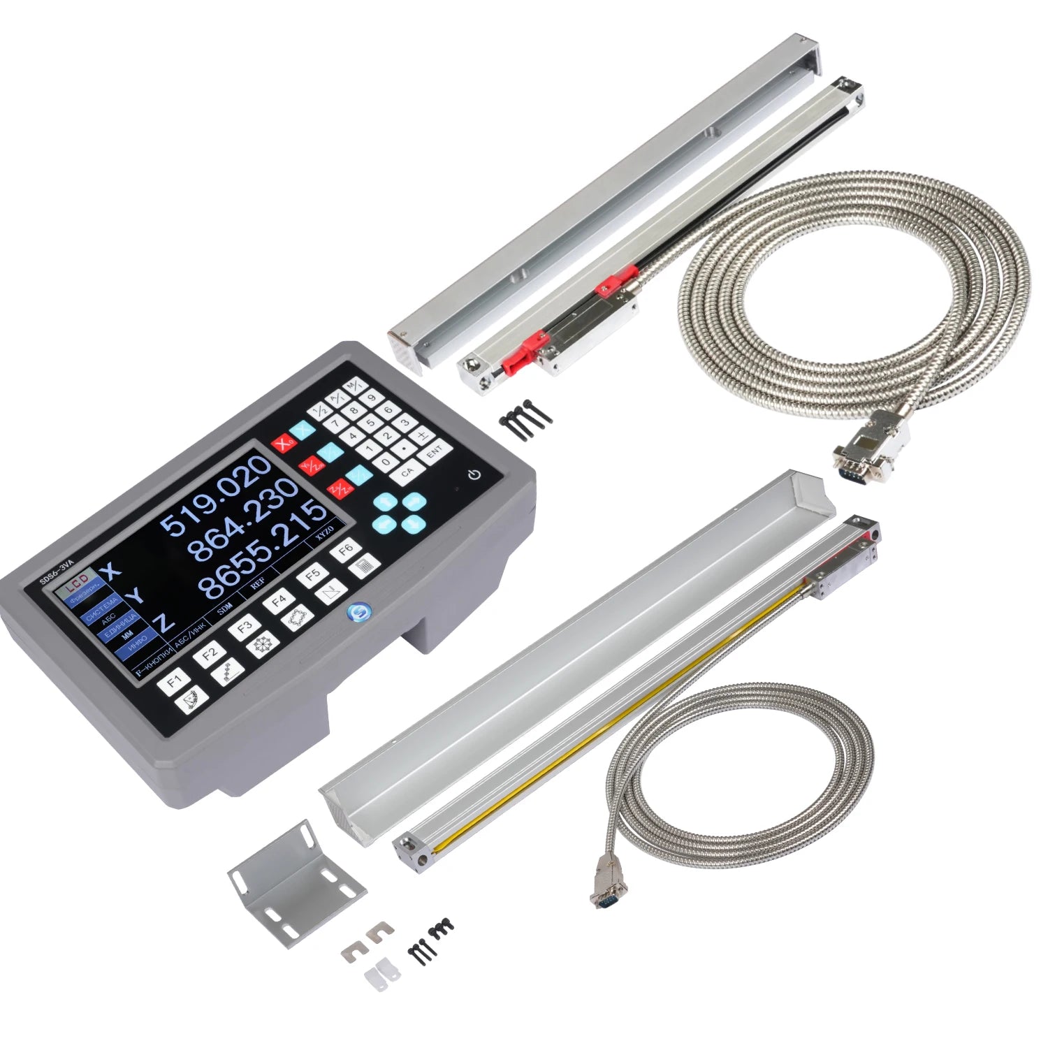 Digital Readout System 3 Axis 7 Inch TFT Display 1000mm Linear Scale CNC Measurement Kit