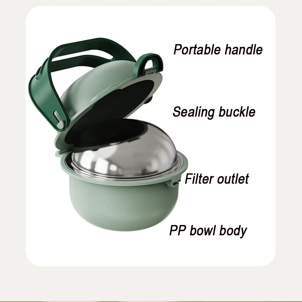 Portable Pet Feeding Bowl Foldable Dual Food and Water Dish for Outdoor Travel and Hiking – Yellow