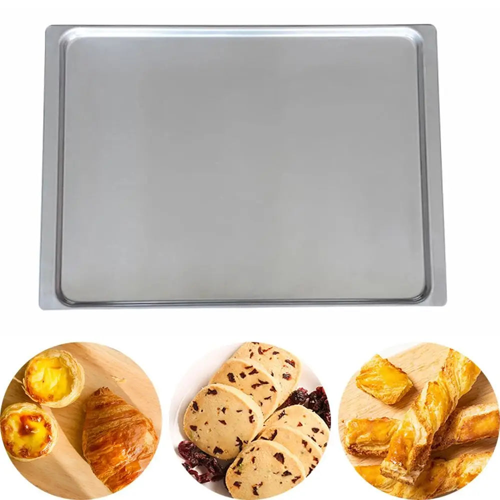 Non-Stick Aluminum Baking Tray 31.5 × 43.5cm Rectangular Oven Baking Sheet for Cookies Bread and Pastries – Light Grey