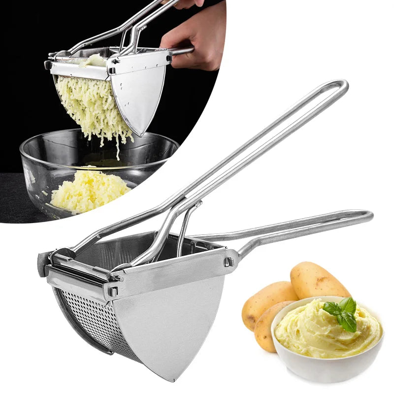 Potato Ricer Stainless Steel Heavy Duty Manual Masher Large Capacity Kitchen Press Tool