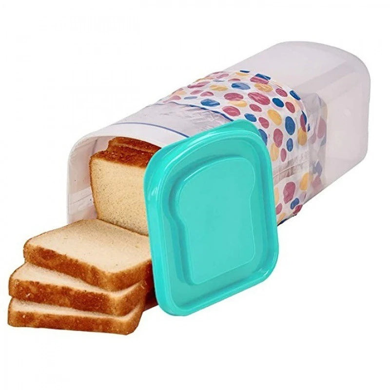 Bread Storage Box Tall Vertical Kitchen Container with Lid – White