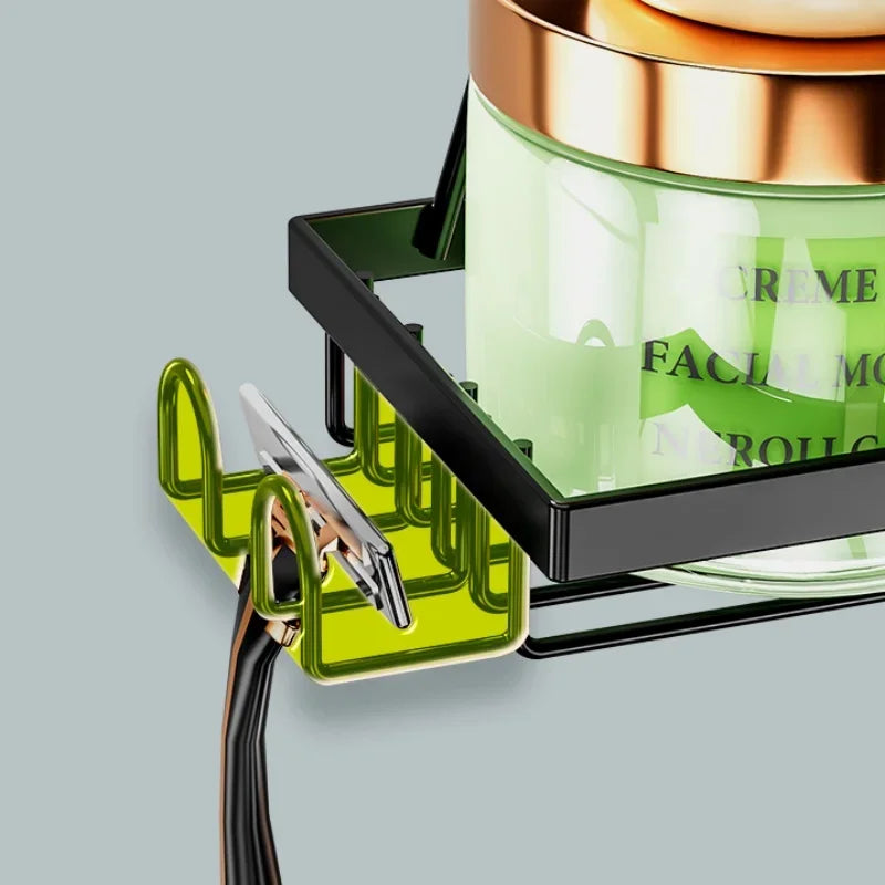 3-Layer Drill-Free Over-Door Bathroom Storage Shelf Hanging Organizer